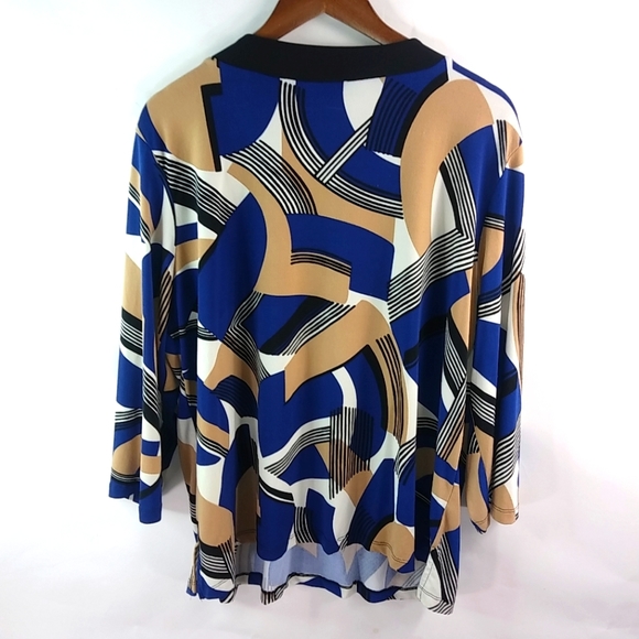 Alfred Dunner 1X Beaded Lapis Gold Top Plus - Picture 3 of 6